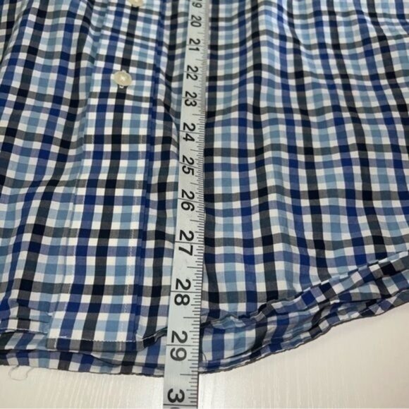 Pendleton Bridgeport Plaid Button-Down Blue & White 100% Cotton Shirt Mens Sz S - Picture 7 of 8